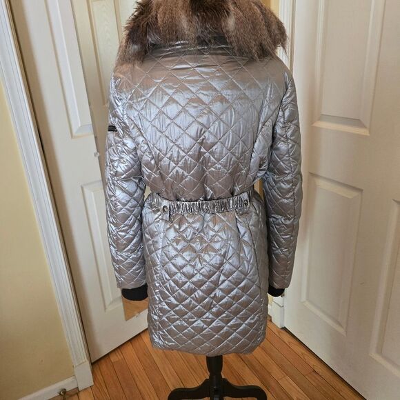 SAM EDELMAN METALLIC GOLD PUFFER JACKET - Picture 3 of 9